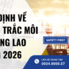 quy định về quan trắc môi trường lao động 2026